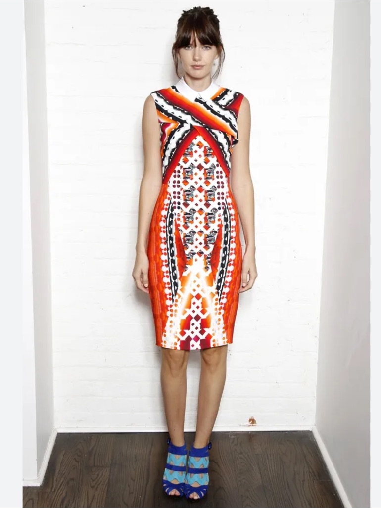 Peter Pilotto Resort 2013 Kaleidoscope Print Sheath Dress Runway